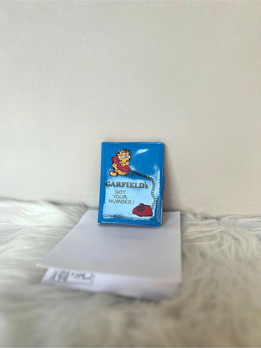 1980’s Dakin Garfield's Got Your Number Mini Address Book Blue & Red NWT